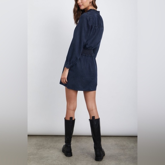 Rails Shawna Denim Dress In Dark Vintage Size Small - Picture 2 of 13